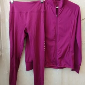 חליפת ספורט לייקרה של Hoodies בצבע סגול פוקסיה | S