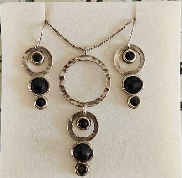 שרשרת ועגילים כסף מגנוליה