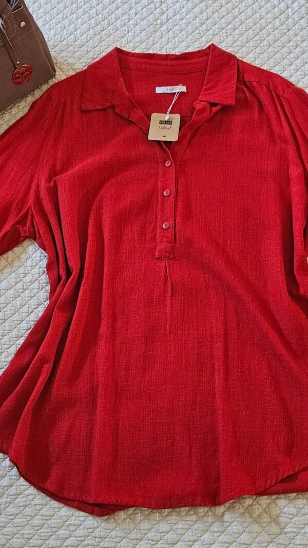 חולצה חדשה אדומה של כותון מידה 4