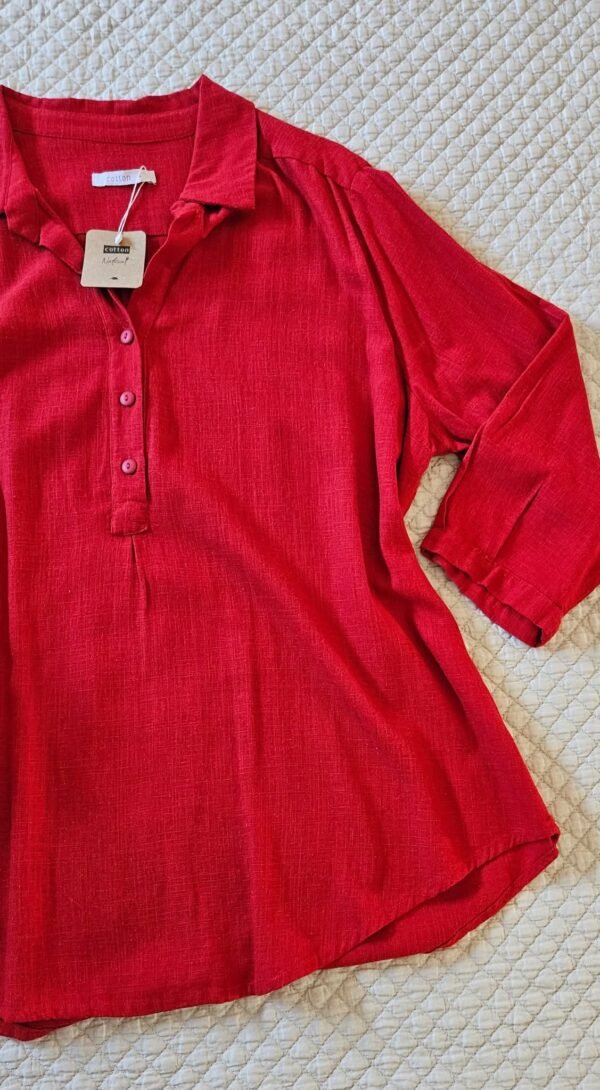 חולצה חדשה אדומה של כותון מידה 4