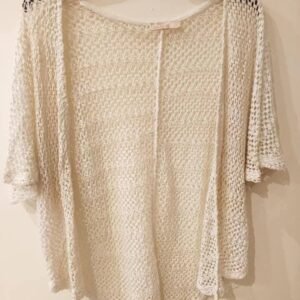 עליונית סריג לבן שמנת