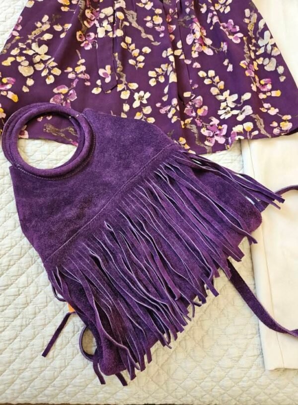 תיק וארנק מעור סגול