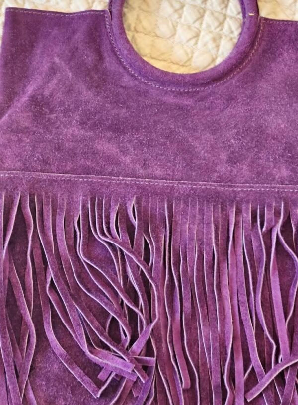 תיק וארנק מעור סגול