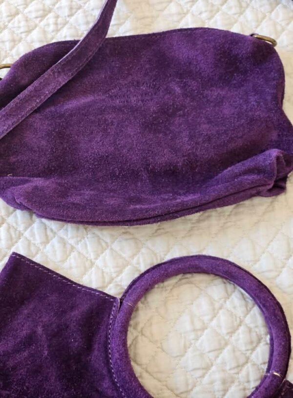 תיק וארנק מעור סגול