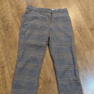 מכנסיים מחוייטים משבצות גווני חום