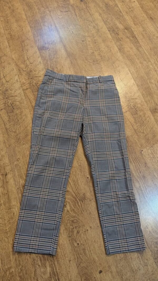 מכנסיים מחוייטים משבצות גווני חום מכנסיים מחוייטים משבצות גווני חום