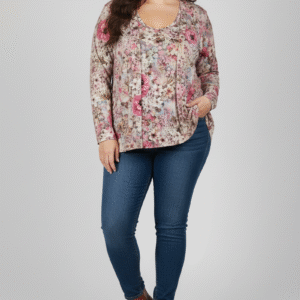 חולצה פרחונית בד נעים