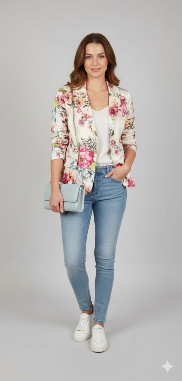 ג'קט פרחוני דק