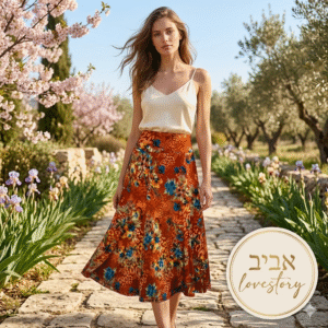 חצאית מקסי פרינט וואו